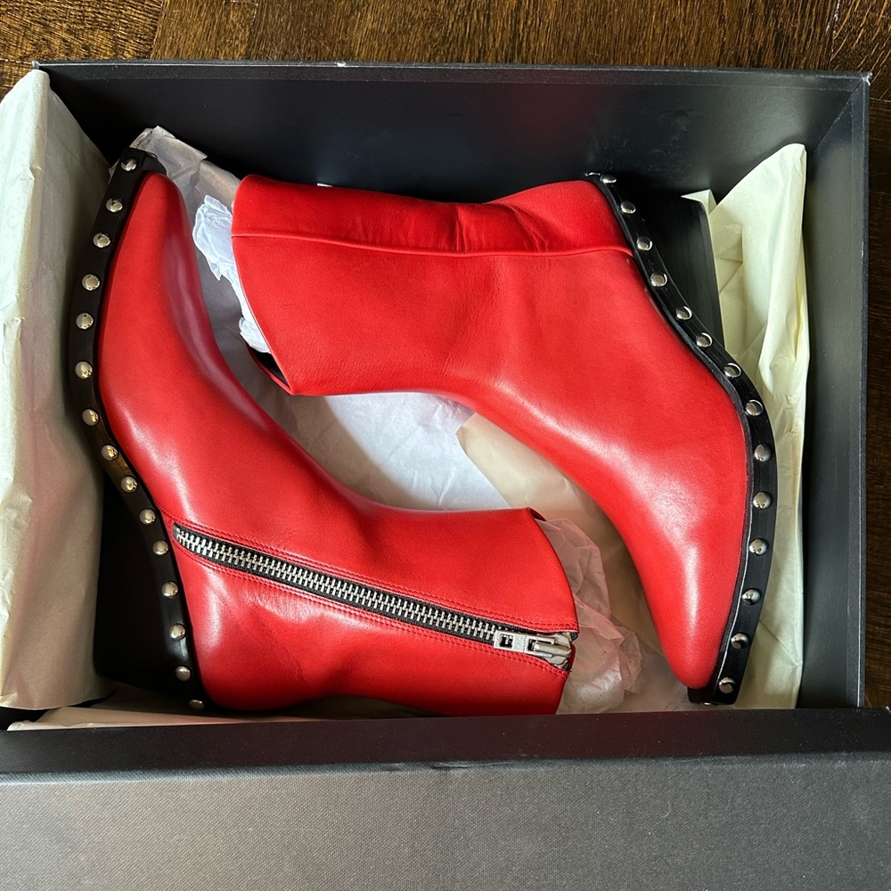 Rag & bone new season red Santiago mid leather boot